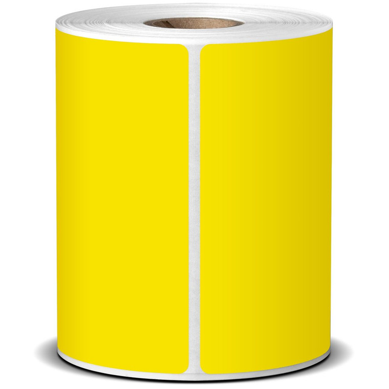 100x150 Yellow Direct Thermal labels 400/Roll on a 25mm Core - Perfect for Shipping