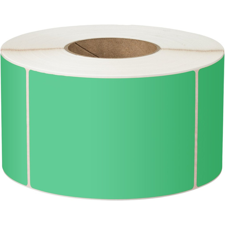 Green 100 x 150 Colour Direct Thermal Labels 400/Roll 25MM Core