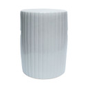 Porcelain Garden Stool White Cylinder Pumpkin