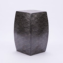 Seawave Square Porcelain Garden Stool Black