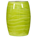 Handpainted Lime Green Wave Porcelain Garden Stool