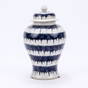 Blue & White Porcelain Drip Temple Jar