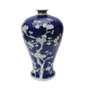 Blue & White Plum Blosson Plum Porcelain Vase - Large