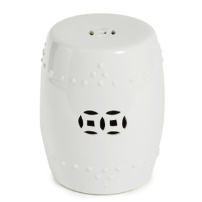 White Porcelain Garden Stool