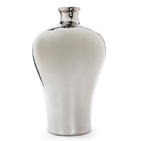 Metallic Silver Prunus Vase