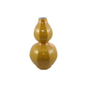 Hex Gourd Vase - Imperial Yellow