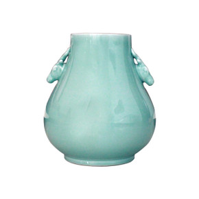 Celadon Deerhead Vase - S