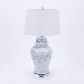 Ink Painting Playful Kids G. Table Lamp