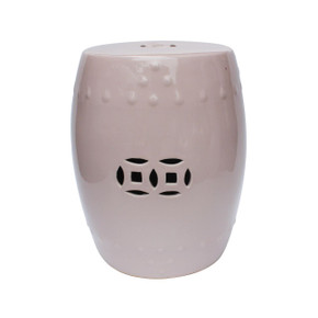 Blush Pink Porcelain Garden Stool