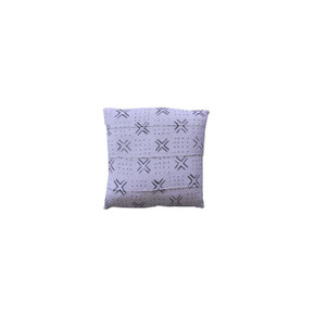 White Mudcloth Pillow - Night Sky