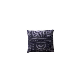 Black Mudcloth Pillow - Snowflake
