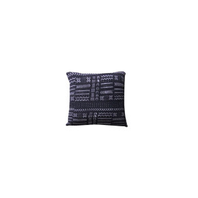 Black Mudcloth Pillow - Matrix Symbols