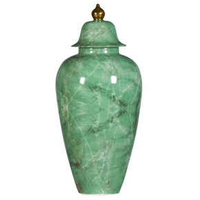 Jade Green Emperor Porcelain Jar Large