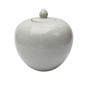 Matt White Porcelain Melon Jar