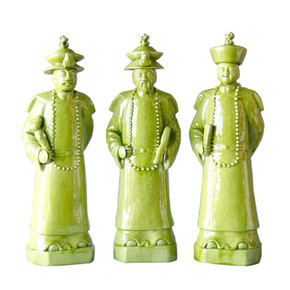 Lime Green Qing Emperors of 3 Generations