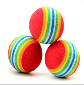 Rainbow Ball Cat Pet Toy - 3 Pak