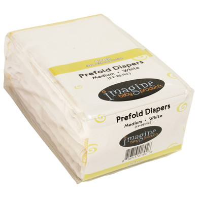 "Smart Fit" Prefold - Medium - Unbleached (6-Pack)