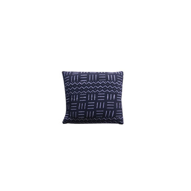 Black Mudcloth Pillow - Triple Lines