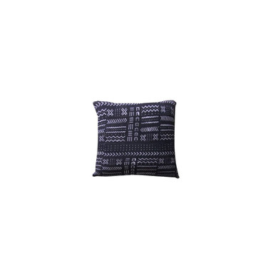 Black Mudcloth Pillow - Matrix Symbols