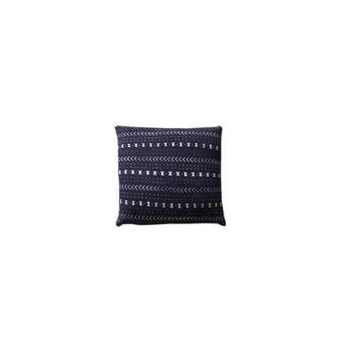 Black Mudcloth Pillow - Fishbones