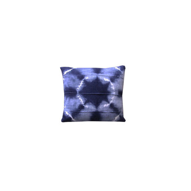 Washed Indigo Mudcloth Pillow - Star