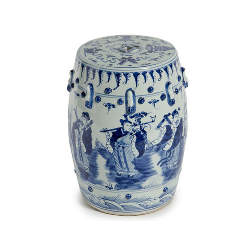 Blue & White Garden Stool 8 Immortals Mortif