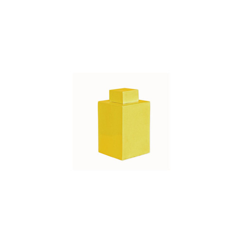 Yellow Square Tea Jar