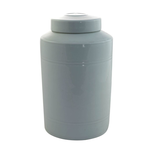 Round Tea Jar 13H - White