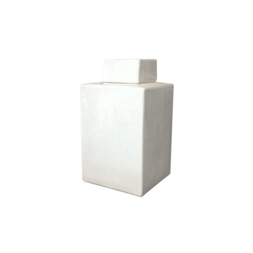 White Square Tea Jar