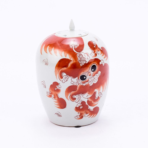 Orange Lion Melon Jar
