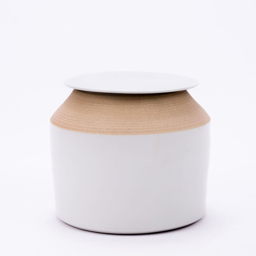 Matt White Lidded Jar - Small