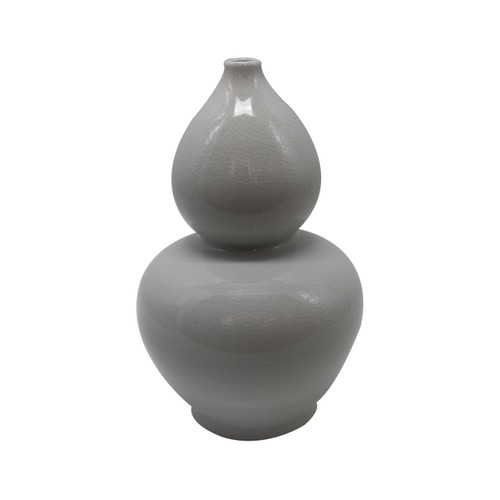 Gourd Vase White Crackle - S