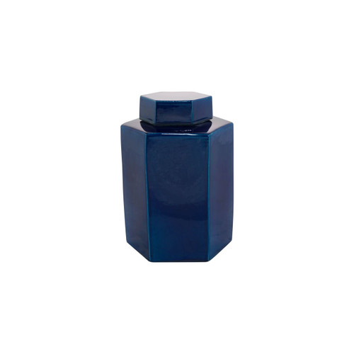 Hex Tea Jar 11H - Turquoise