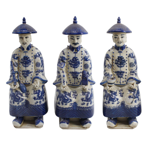 B&W Sitting Qing Emperors of 3 Generations - Set