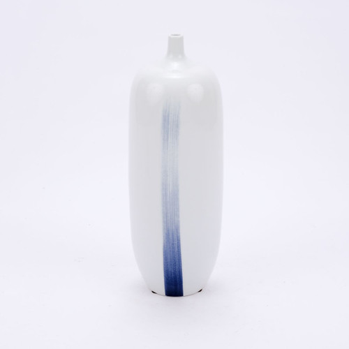 Blue and White Porcelain Vase Brushstrokes Falling