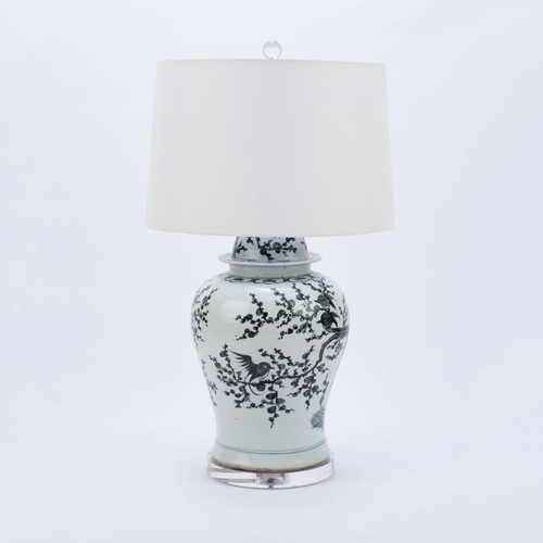 Magpie Plum Table Lamp - BW