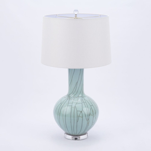 Crackle Celadon Sphere Table Lamp