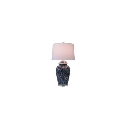 Blue and White Longevity Table Lamp