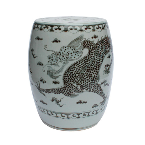 Hong Wu Dragon Porcelain Garden Stool