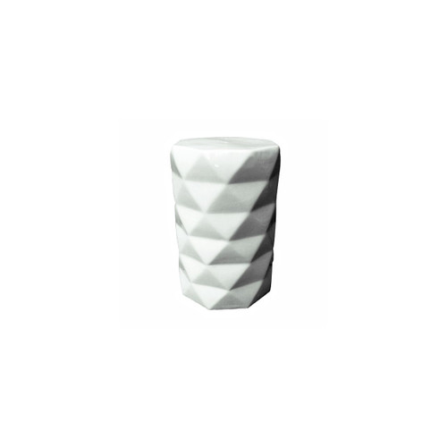 Octagonal Diamond Stool - White