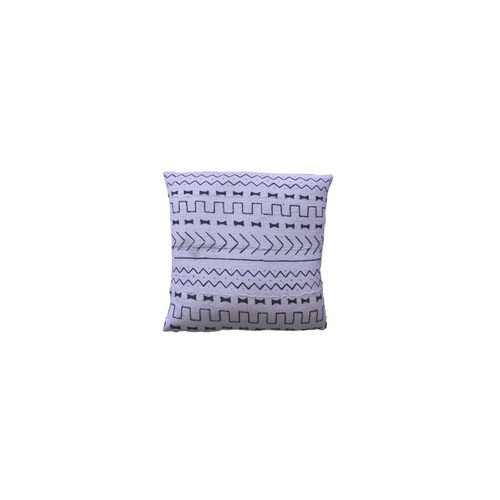 White Mudcloth Pillow -  Candy Wall