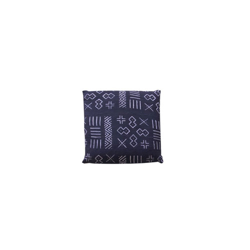Black Mudcloth Pillow - Zebra Symbols