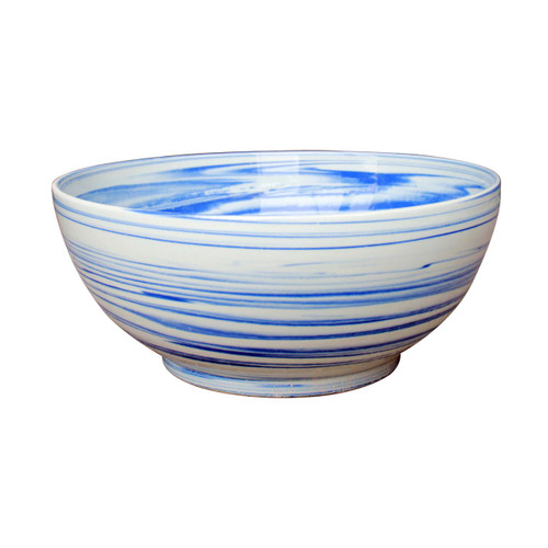 Blue And White Marblized Bowl