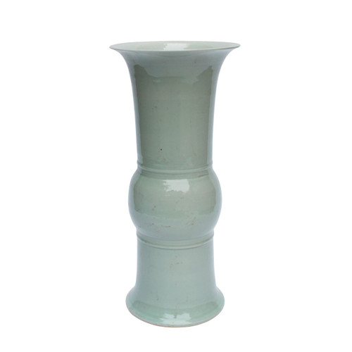 Baluster Porcelain Vase Mint Green
