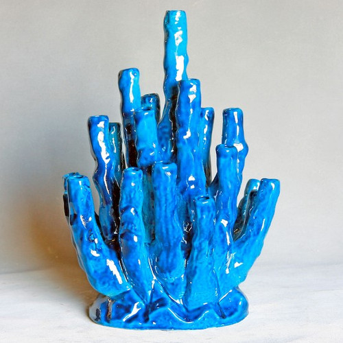 Coral Porcelain Vase Turquoise - M