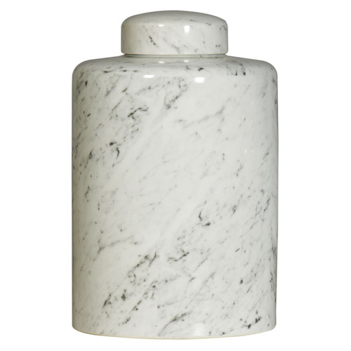 Round Porcelain Jar Porcelain Marblized Large