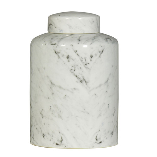 Round Porcelain Jar Porcelain Marblized Small