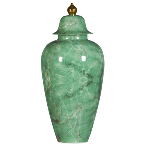 Jade Green Emperor Porcelain Jar Large