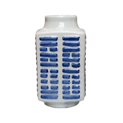 Blue And White Tai Chi Eight Trigrams Porcelain Vase