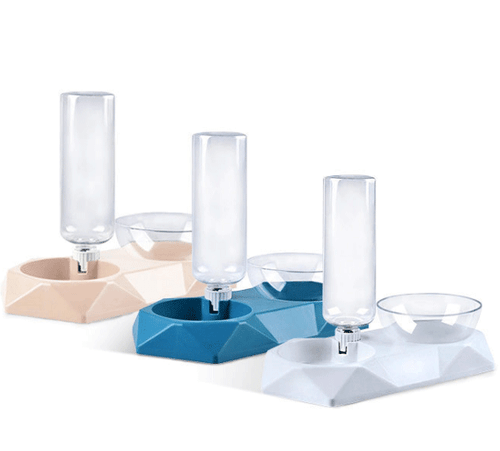 Cat Bowl Dog Water Feeder Bowl Pet  Food Bowl Water Dispenser Feeder Bottle